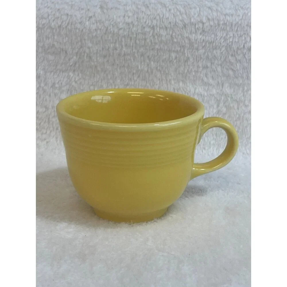 Fiesta Homer Laughlin China Co. Sunflower Yellow Coffee Cup Lead‎ Free